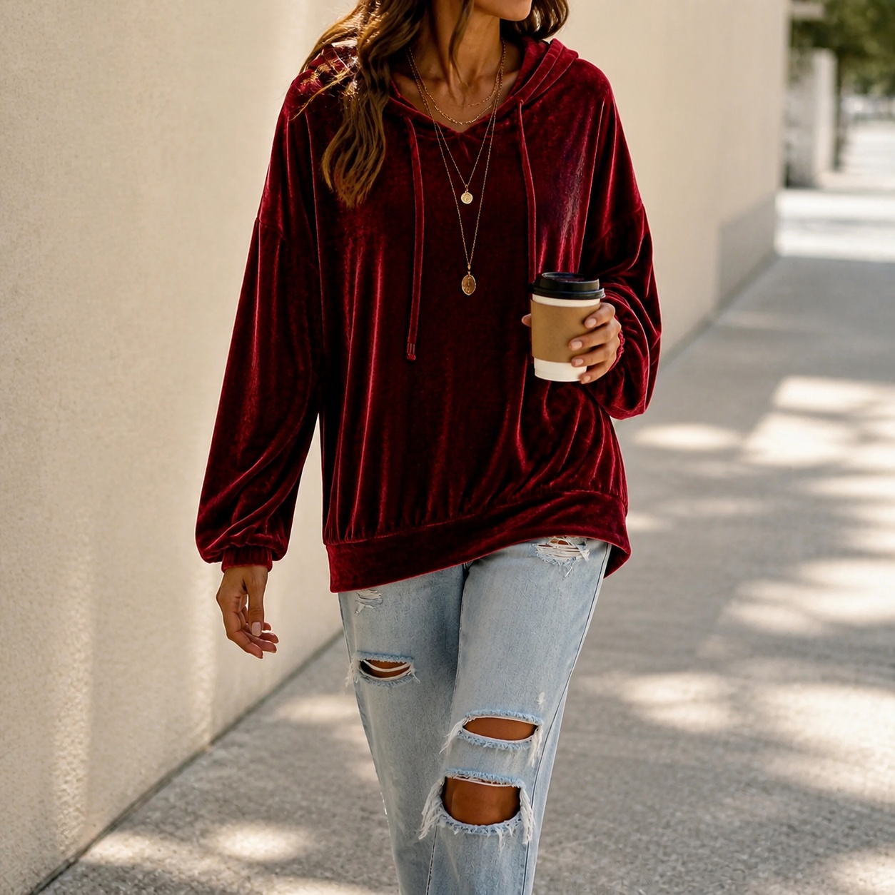 Women's Long Sleeve Fleece Hoo - огляд і ціна Winter Clothing Drawing