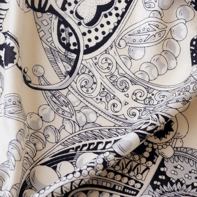 Silk Wool Scarf 135CM Luxury D - огляд і ціна Winter Clothing Hong Kong