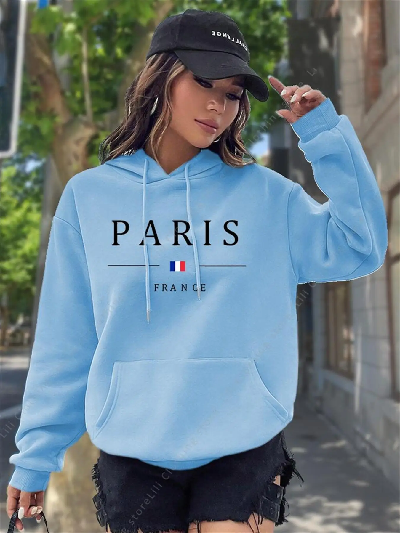 PARIS Graphic Letter Hoodies W - огляд і ціна Winter Clothing Drawing